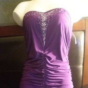 Talent ruched bodycon dress purple sixe 1xl